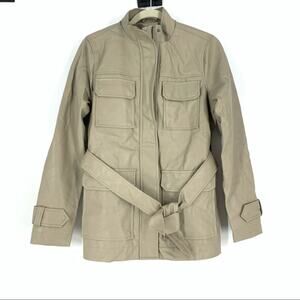 A New Day Faux Leather Jacket Tan Women’s Size XS NEW